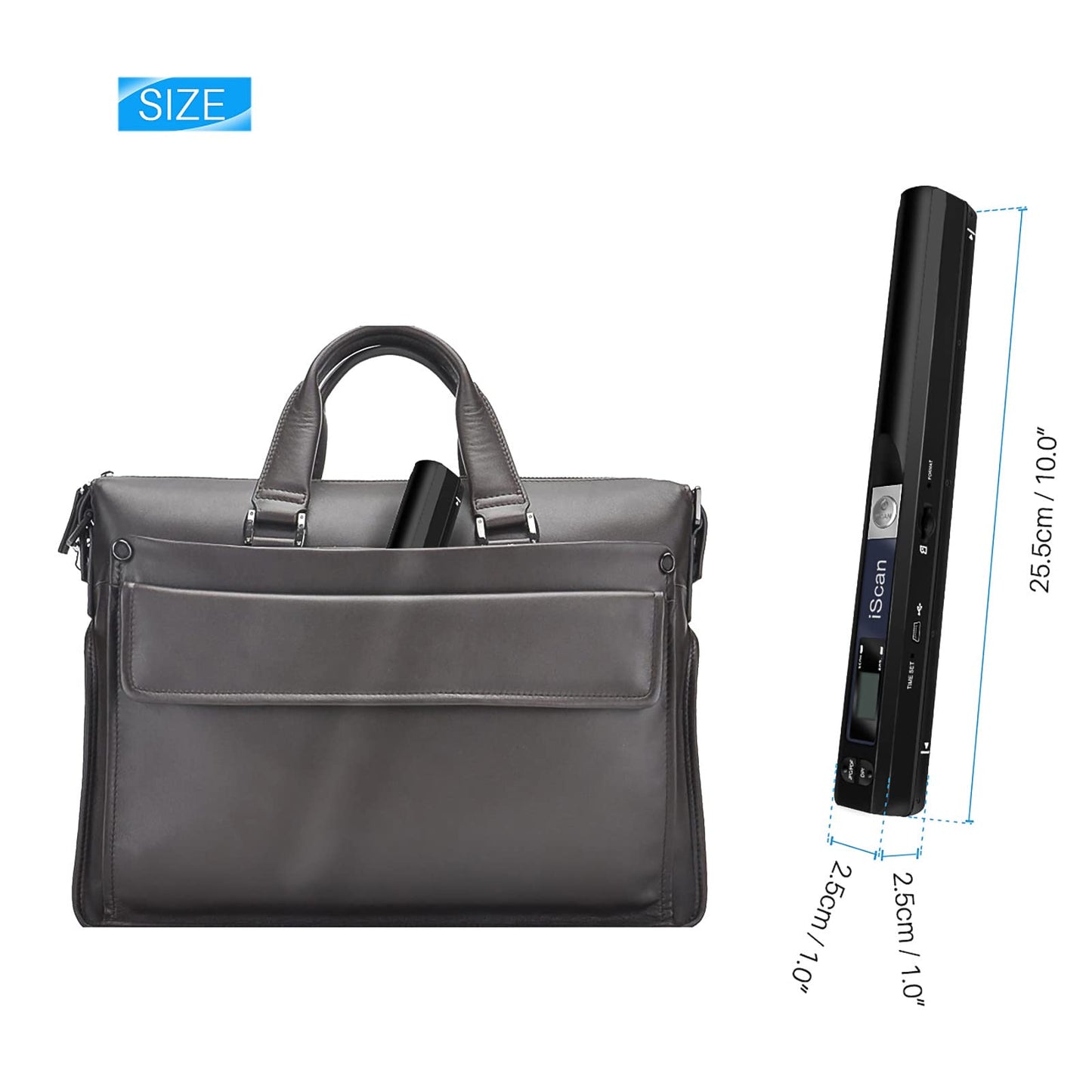 AOZBZ Portable Scanner, 900DPI USB Handheld Document Scanner for JPG PDF Format with 16GB Micro SD Card TF Card