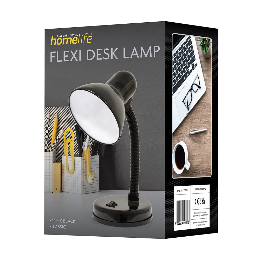 - HOMELIFE 35w 'Classic' Flexi Desk Lamp | Versatile Flexible Neck | Integral On/Off Switch -
