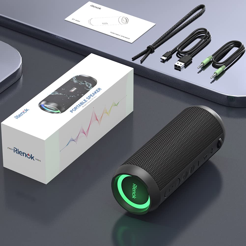 - RIENOK Bluetooth Speaker | Portable Wireless Bluetooth Speaker | Waterproof Outdoor Speaker -