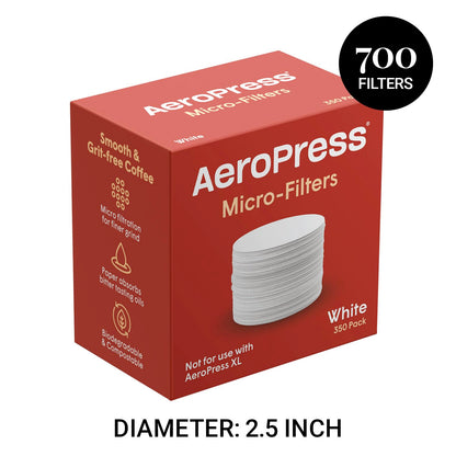 AeroPress Replacement Filter Pack - Microfilters For AeroPress Coffee And Espresso Maker - 2 Pack (700 count),White