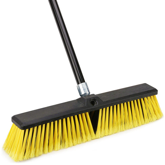 - Garden Broom Outdoor Heavy Duty | Telescopic Long Handle with Stiff Bristles | Concrete Brooms Floor Brush -