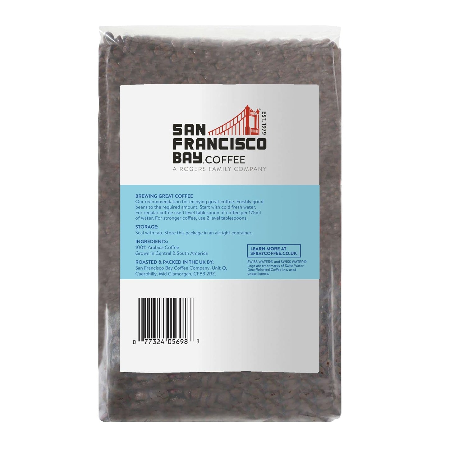 - San Francisco Bay Coffee | DECAF Gourmet Blend | Whole Bean | 908g -