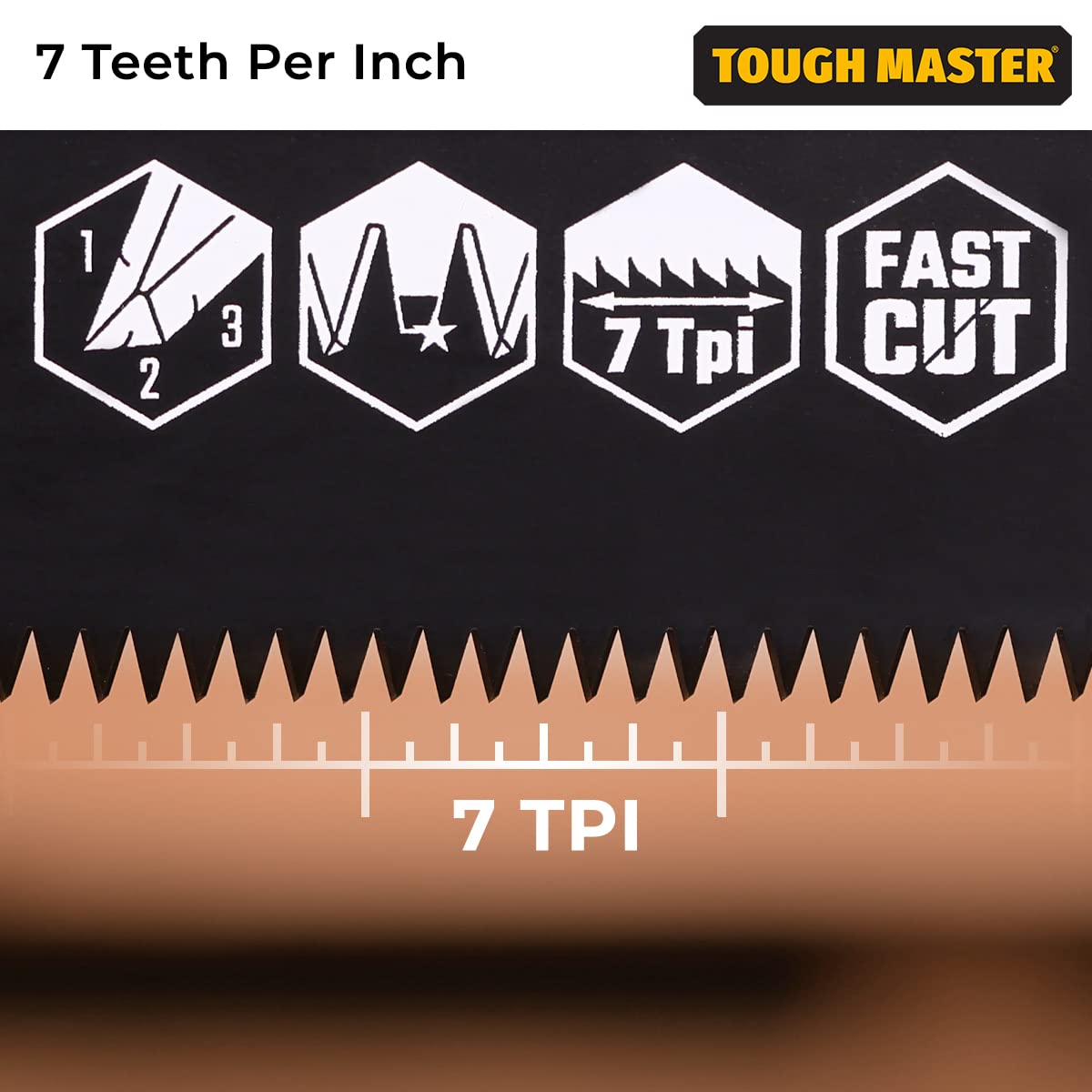 - TOUGH MASTER Hand Saw 500mm |  7TPI Comfortable Non-Slip Handle -