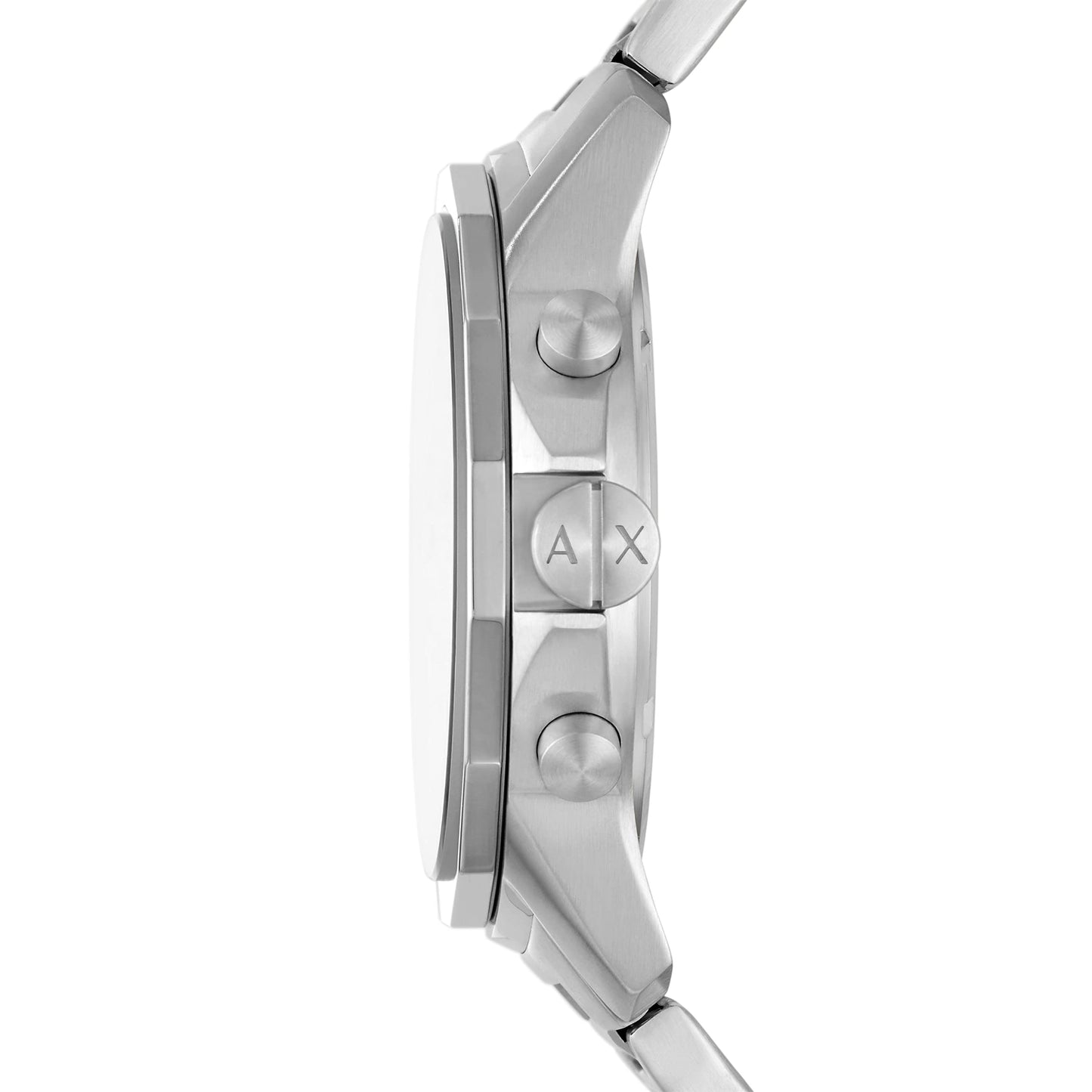 Armani Exchange Watch for Men, Chronograph Movement, 44 mm Silver Stainless Steel Case with a Stainless Steel Strap, AX1720
