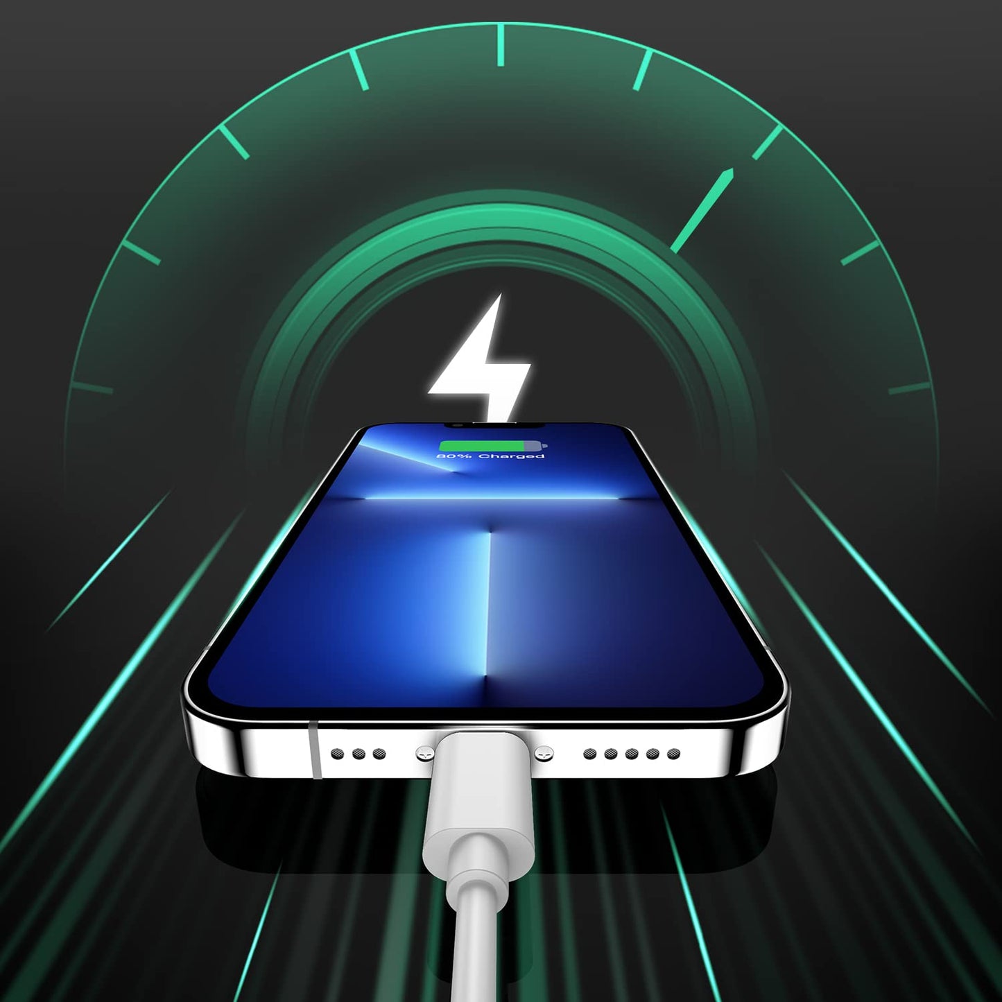 2Pack 1.8M Charger Cable [Apple MFi Certified] 6 Foot, 2.4A Lightning to USB Fast Charging Lead for iPhone 14 13 12 11 Pro Max XS XR X 8 7 6 Plus 5, iPad and iPod