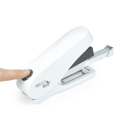 - Rapesco 1467 Germ-Savvy Antibacterial | ECO Luna Less Effort Stapler with 2000 Staples | 50 Sheet Capacity | Soft White -