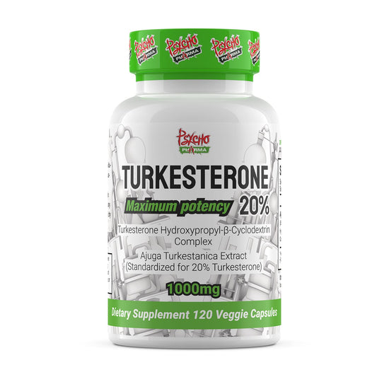 - Psycho Pharma Turkesterone 20% (1000 mg) | 120 count -