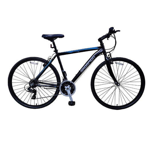 - Skorpion | Men's Hybrid Bike | City Bike Tyres | 18” Bike Frame (Black) -