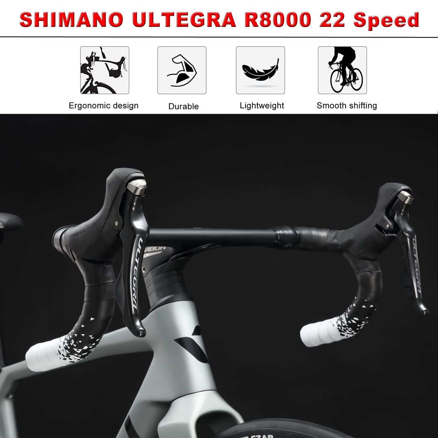 - KABON Carbon Road Bike | 700C Carbon Fiber Frame Road Bike | Shimano Ultegra R8000 | Disc Brake -