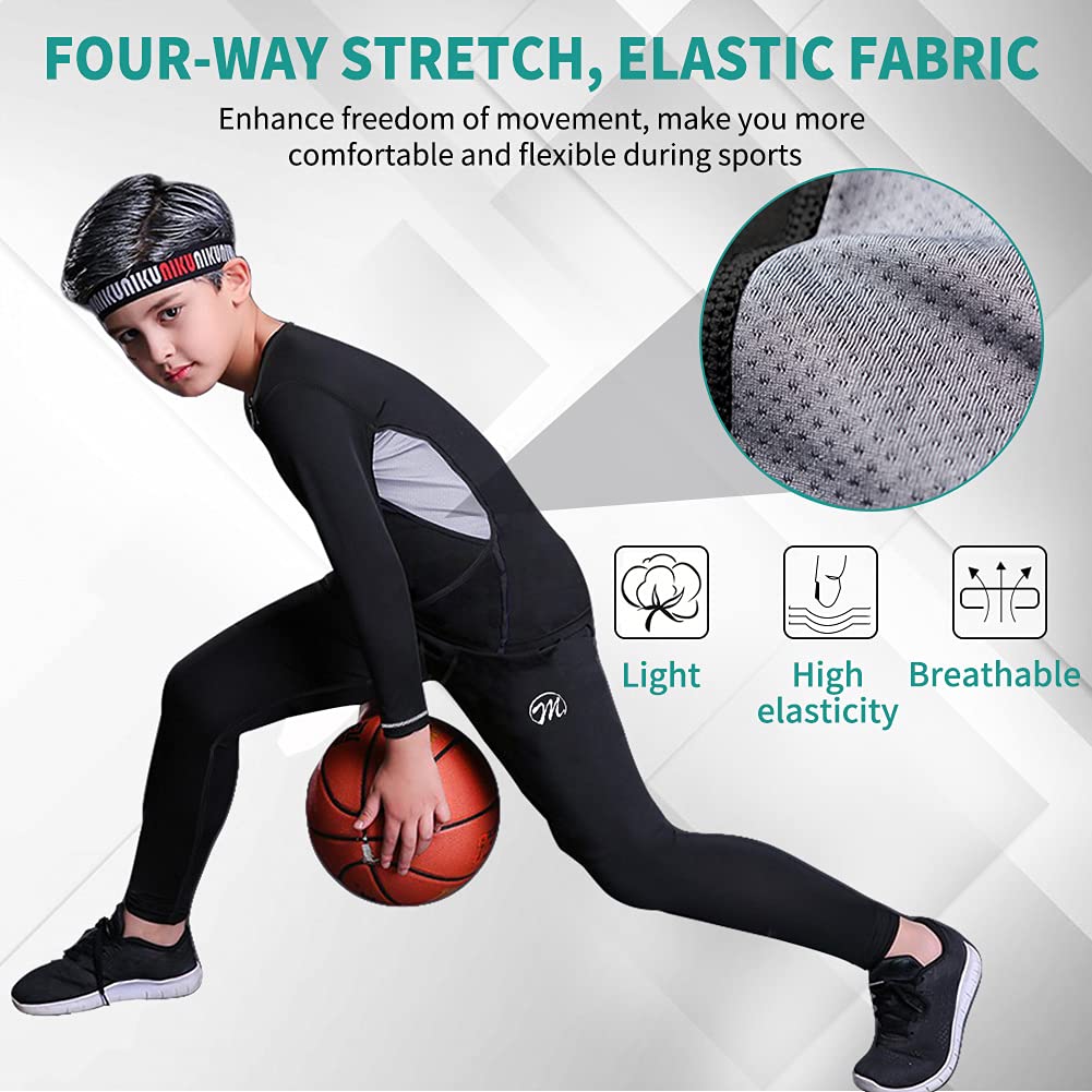 - MeetHoo Thermal Underwear For Kids | Boy's Long Sleeve Base Layer -