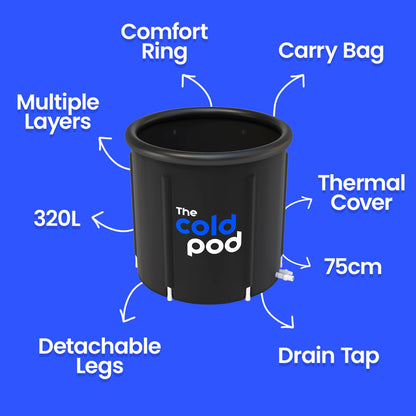- The Cold Pod Ice Bath Tub | 320L Cold Plunge Tub | Cold Water Therapy Tub for Recovery & Cold Plunge -