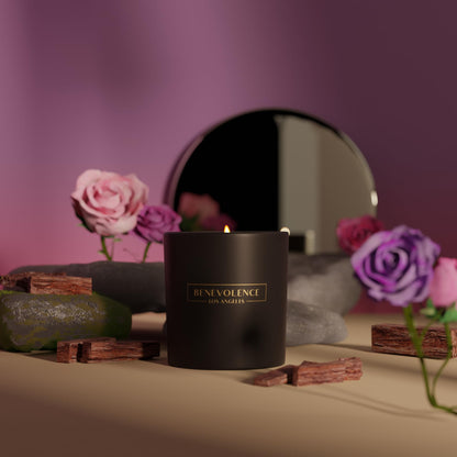 - Premium Rose & Sandalwood Hand Poured Scented Candles, 227 g | 45 Hour Burn | Long Lasting | Highly Scented -