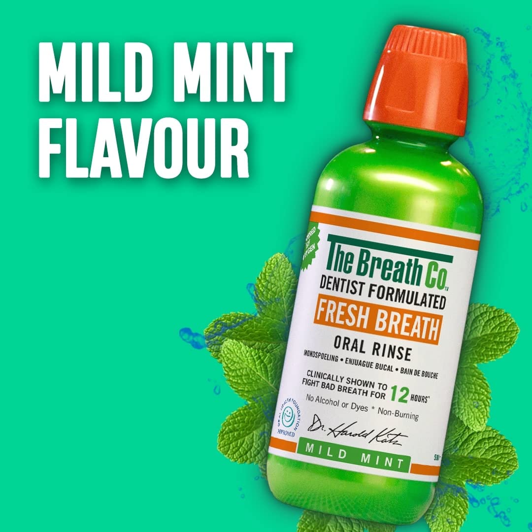 - The Breath Co Alcohol Free Mouthwash | Dentist Formulated Oral Rinse for 12 Hours -