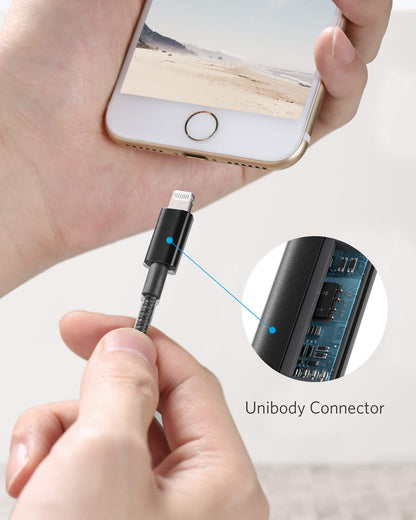 Anker iPhone Charger Cable, 6 ft , 331 Premium Nylon USB-A to Lightning Cable, MFi Certified iPhone Cable for iPhone SE/Xs/XS Max/XR/X/8 Plus/7/6 Plus, iPad, and More