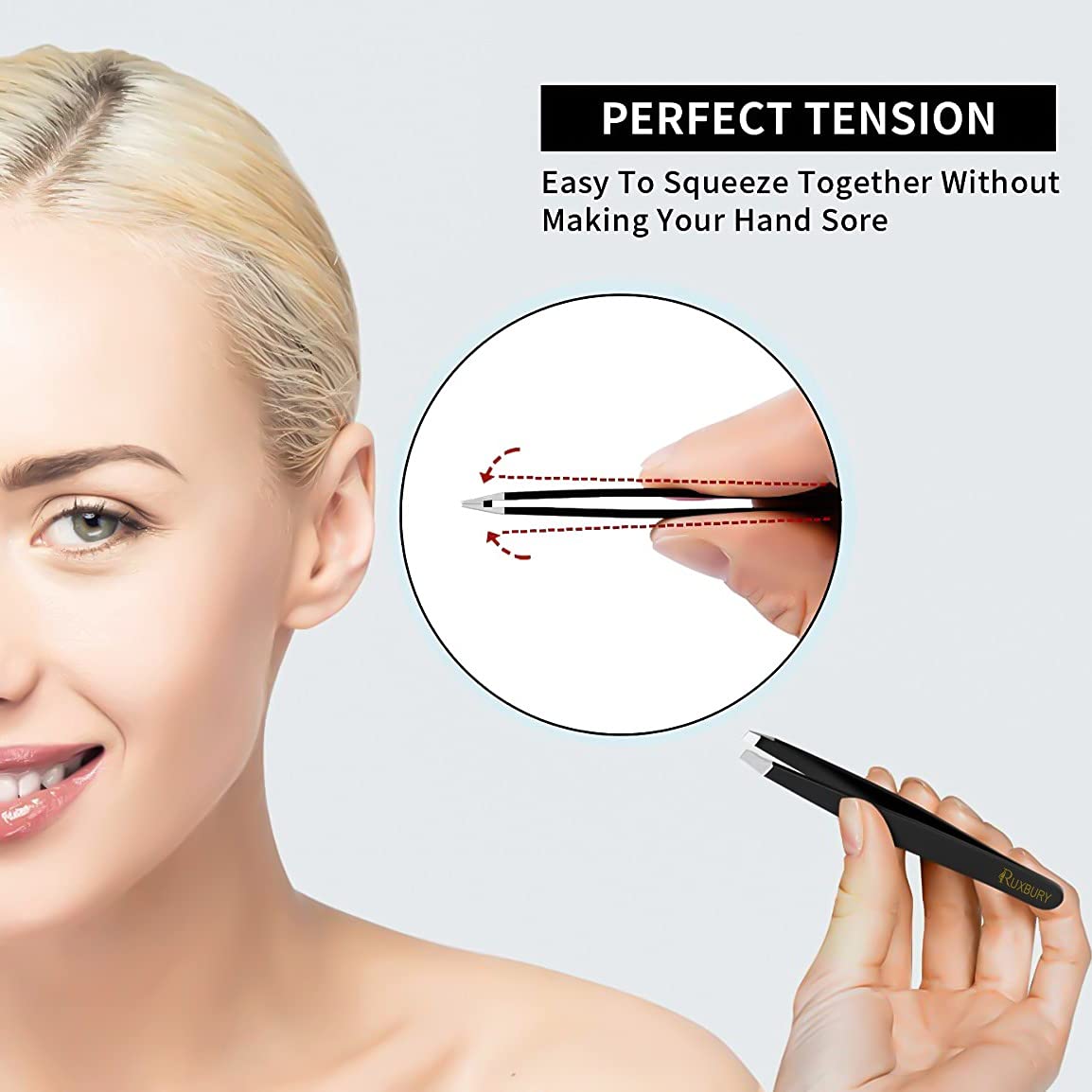 - Ruxbury 4pcs Tweezers | For Facial Hair | Professional Stainless Steel -