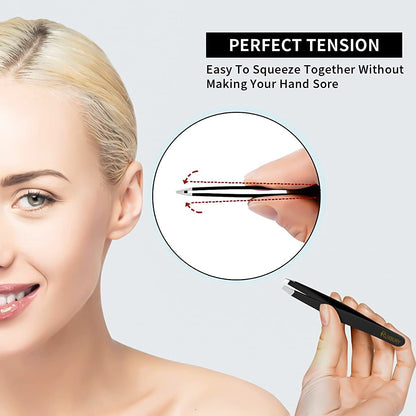 - Ruxbury 4pcs Tweezers | For Facial Hair | Professional Stainless Steel -