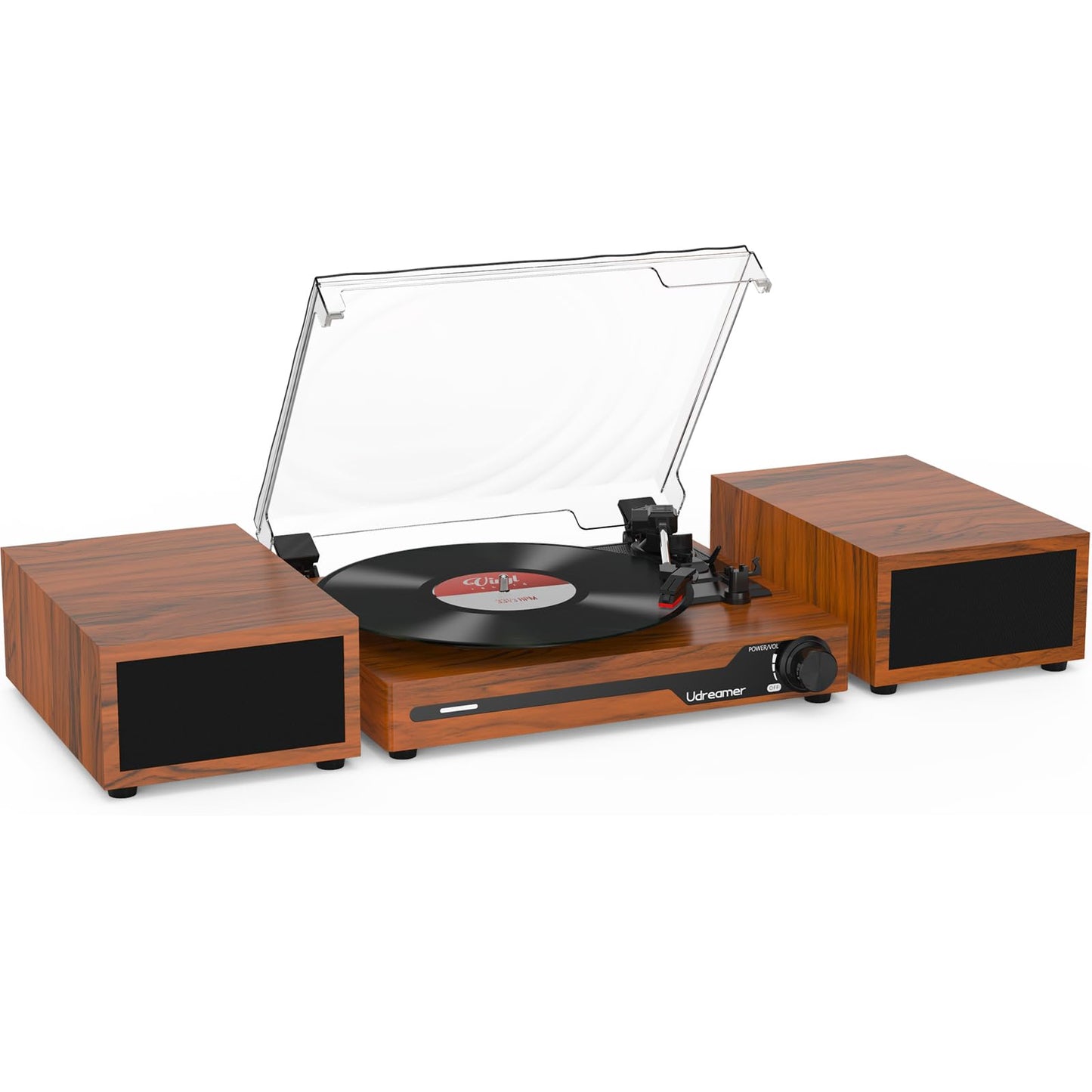 - Udreamer Record Player with 2 Dual Stereo Speakers -