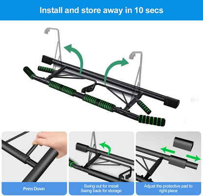 - HAKENO Pull Up Bar | Door Frame Fitness Chin-Up Bar -