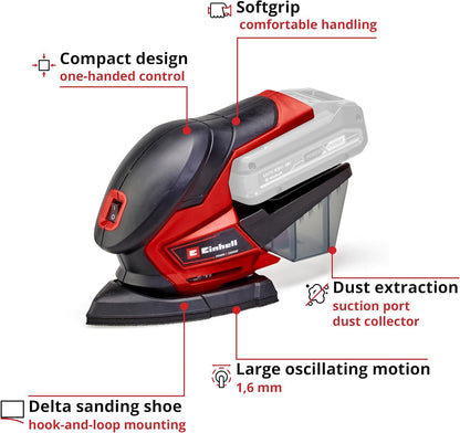- Einhell Power X-Change Cordless Detail Sander | 18V Electric Sander -