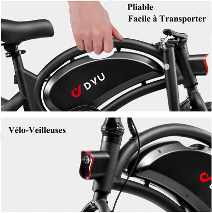 - DYU Folding Electric Bike | 14 inch Portable E-bike | Smart Electric Bicycle -