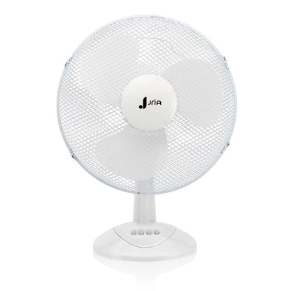 12" Inch Portable Desk Fan Lightweight 90°Oscillation 3 Speed Control 40 Watt Quiet Operation Wide-Angled Airflow Adjustable Tilt Head Table Fan Ideal for Bedroom and Office (12'' Desk Fan, White)