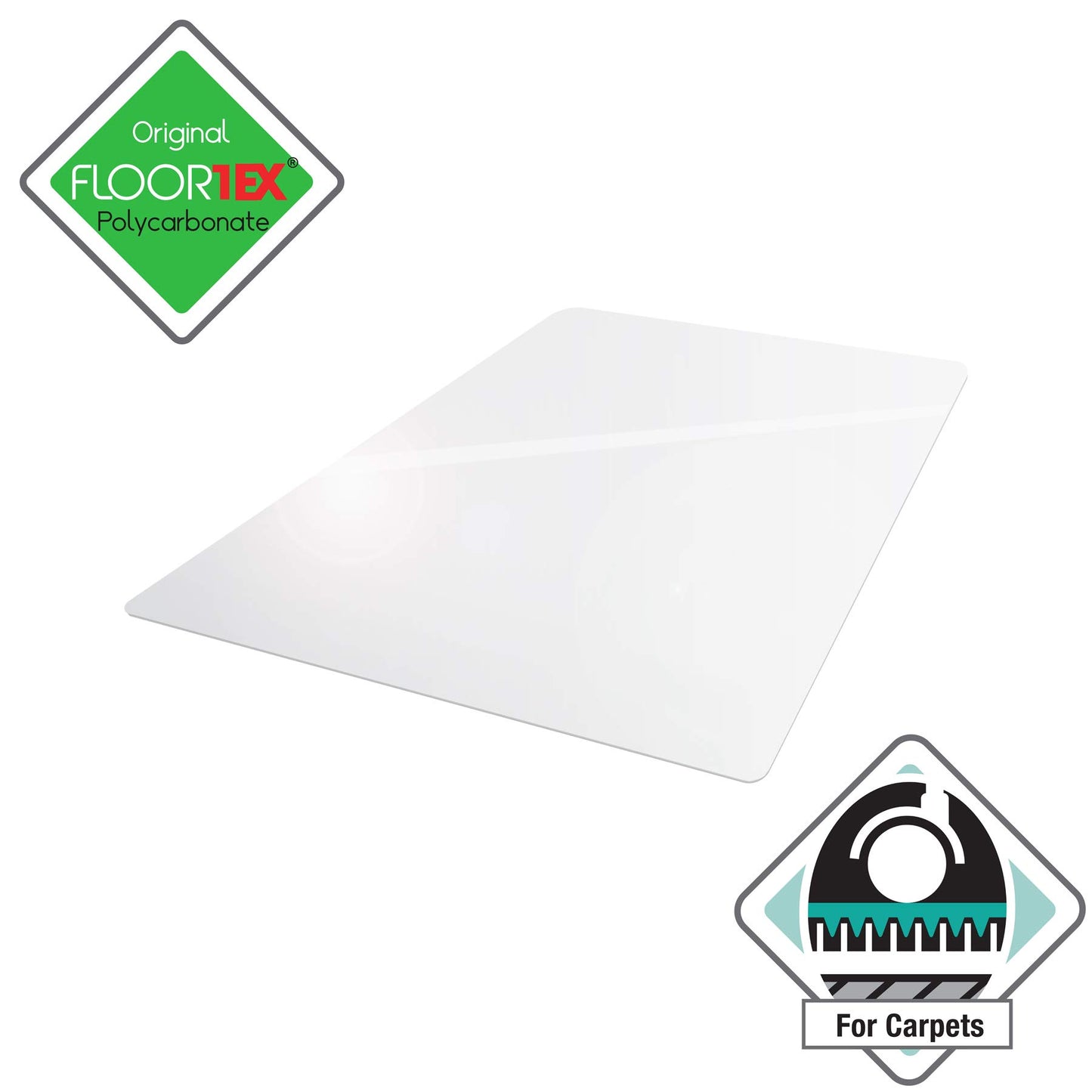 - Floortex Ultimat Polycarbonate Rectangular Chair Mat -