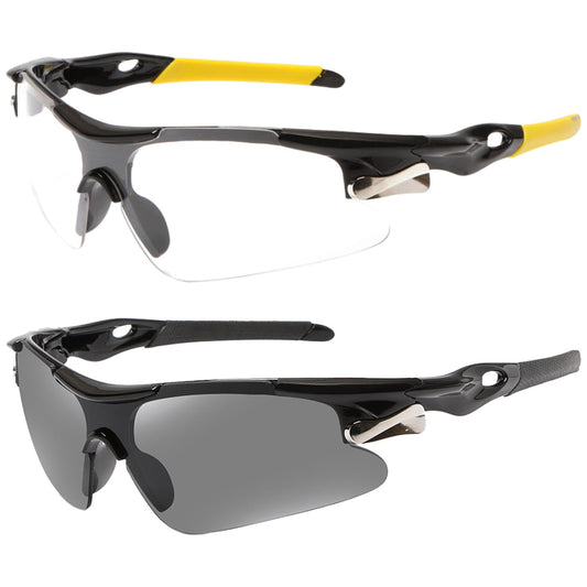 BDSHUNBF 2 Pcs Cycling Glasses, Sports Sunglasses, Cycling Sunglasses for Men Women, Sun Glasses UV400 Protection Ski Goggles Outdoor Bicycle Motorbike Driving Fishing Running Fishing Goggles