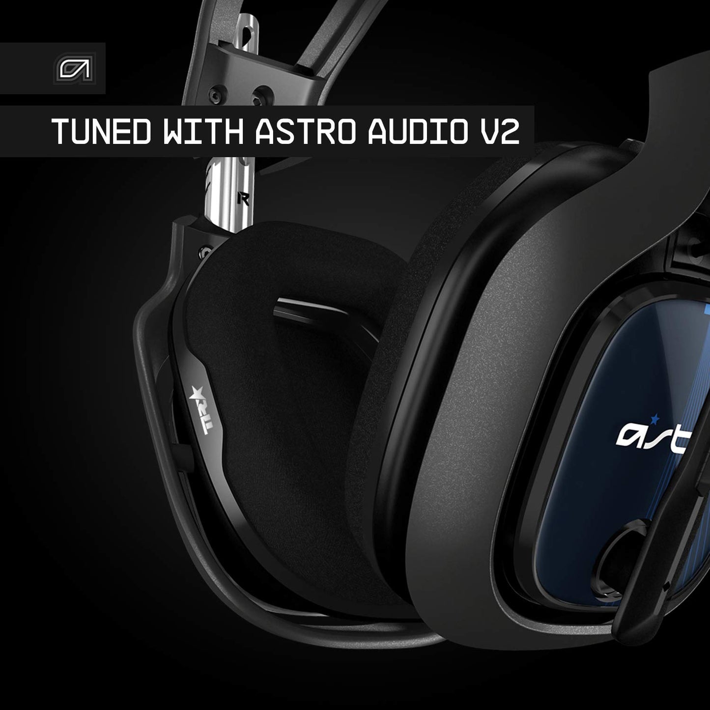 ASTRO Gaming A40 TR Wired Gaming Headset + MixAmp Pro TR, Astro Audio V2, Dolby Audio, Swappable Mic, Game/Voice Balance Control, for PS5, PS4, PC, Mac - Black/Blue