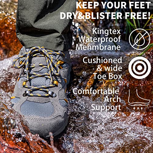 - SILENTCARE Walking Shoes | Mens Waterproof Low Rise Hiking Shoes -