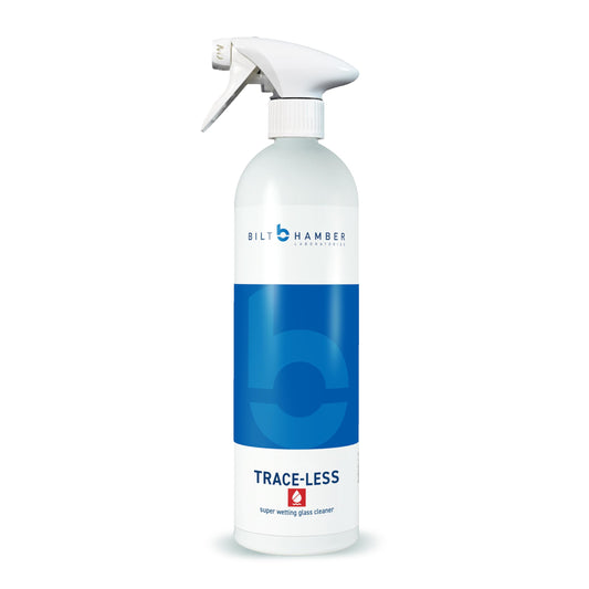 Bilt Hamber Trace-Less Super wetting glass cleaner with Waffle Weave and Suede Microfibre cloth included (1Ltr)