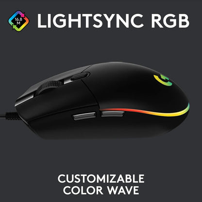 - Logitech G203 LIGHTSYNC Gaming Mouse | Customizable RGB Lighting | 6 Programmable Buttons -