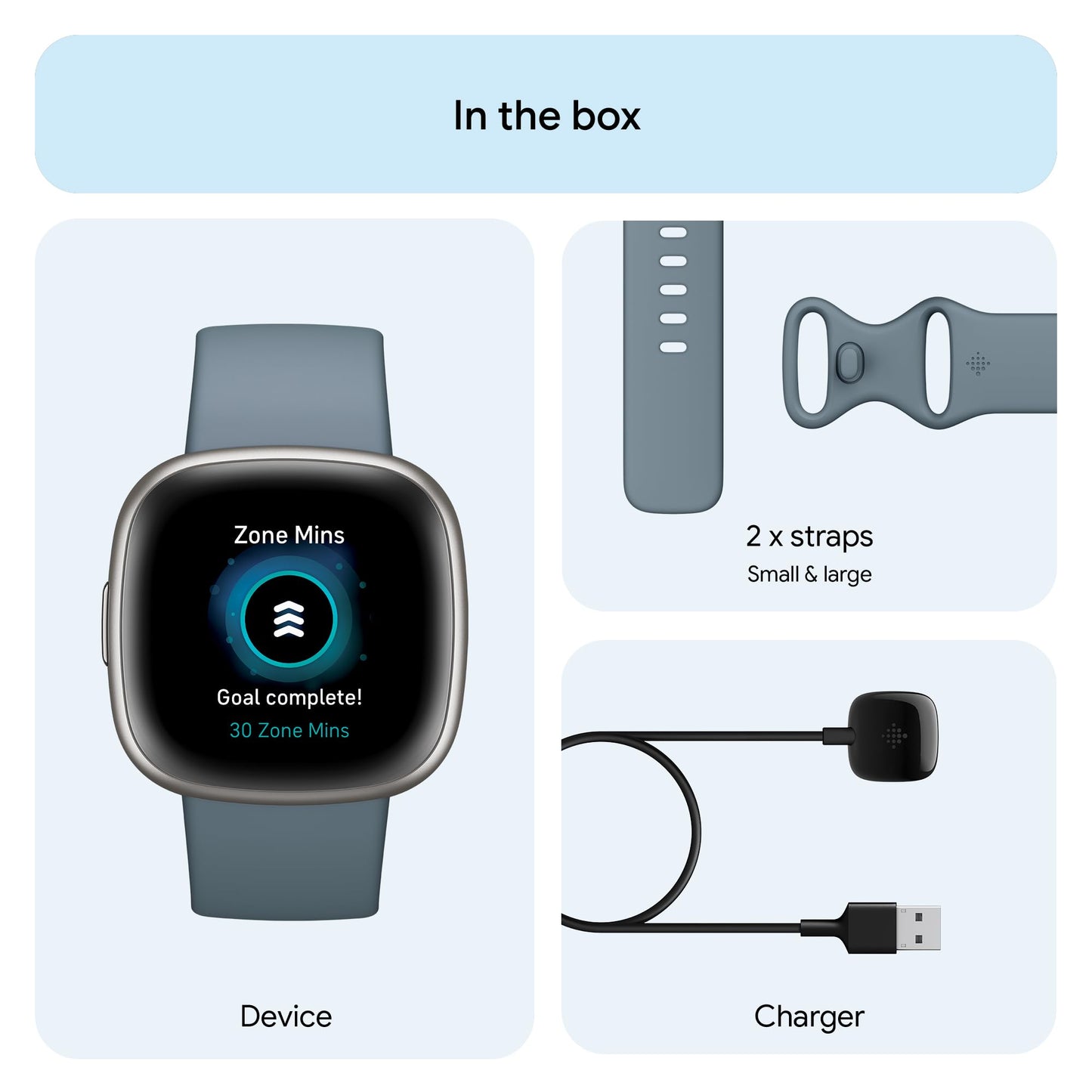 - Fitbit Versa 4 Fitness Smartwatch with built-in GPS and up to 6 days battery life -