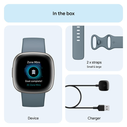 - Fitbit Versa 4 Fitness Smartwatch with built-in GPS and up to 6 days battery life -
