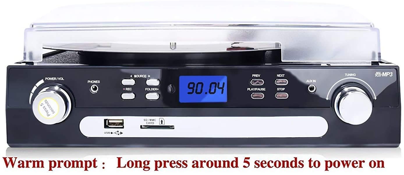 - DIGITNOW! Vinyl Record Player | Bluetooth Turntable with Stereo Speakers | Turntable for Vinyl to MP3 with Cassette Play | AM/FM Radio | Remote Control -