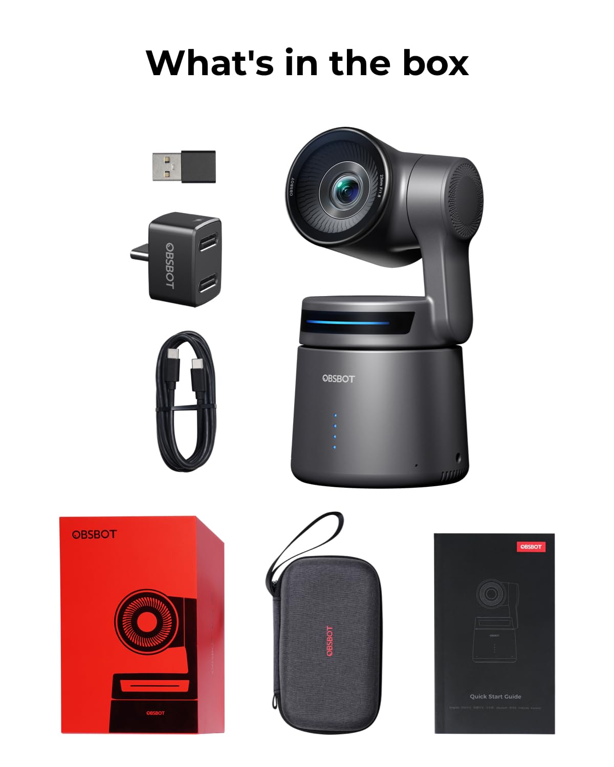 - OBSBOT Tail Air Streaming Camera 4K | AI Tracking PTZ Camera with NDI -