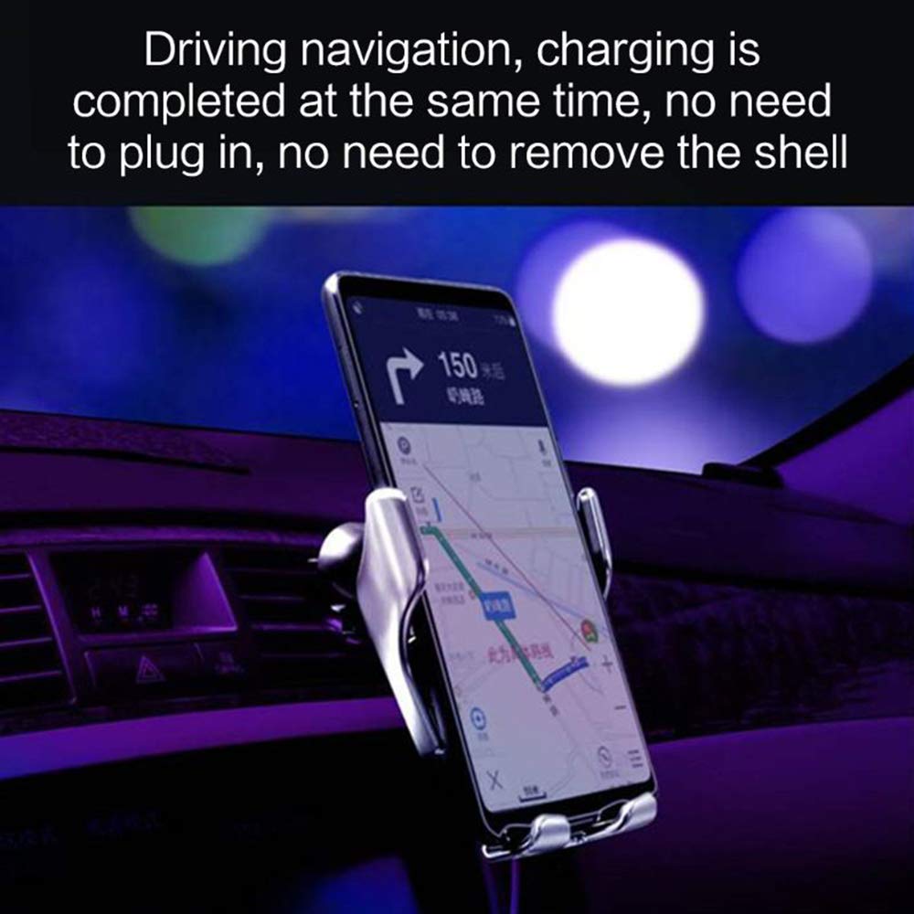 - Wireless Car Charger, Smart Sensor 10W Fast Charging Auto-Clamp