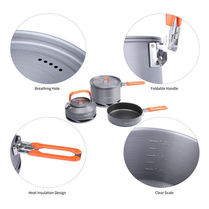 - Fire-Maple Feast Heat Exchanger Set | Compact Camping Cookware Kit | Nested Design -