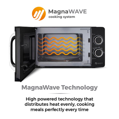 - Tower T24042BLK Manual Microwave | Sleek Mirror Door | 800W -