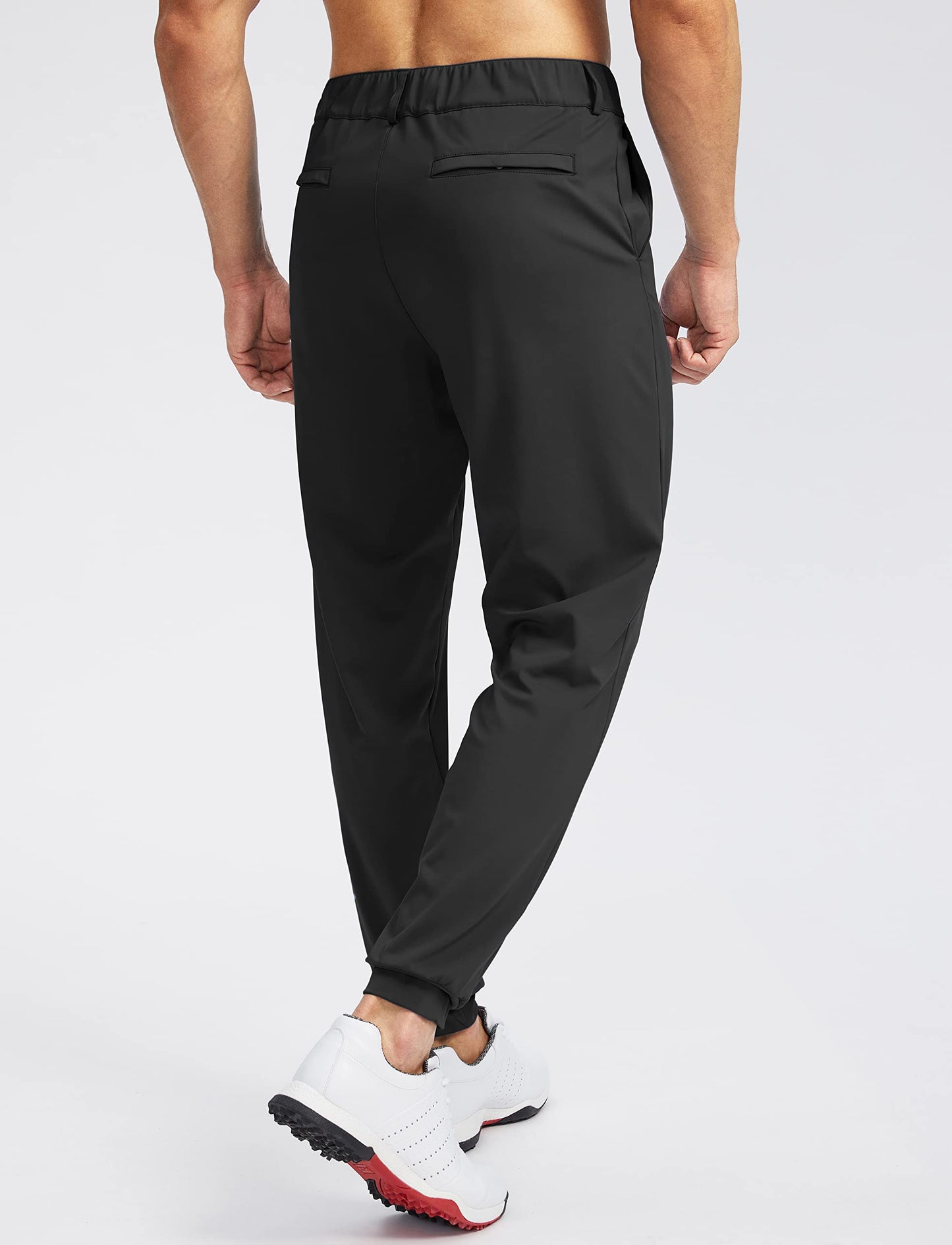 - Soothfeel | Men's Golf Joggers/Pants with 5 Pockets | Slim Fit & Stretch | Sweatpants | 01-black | Medium -