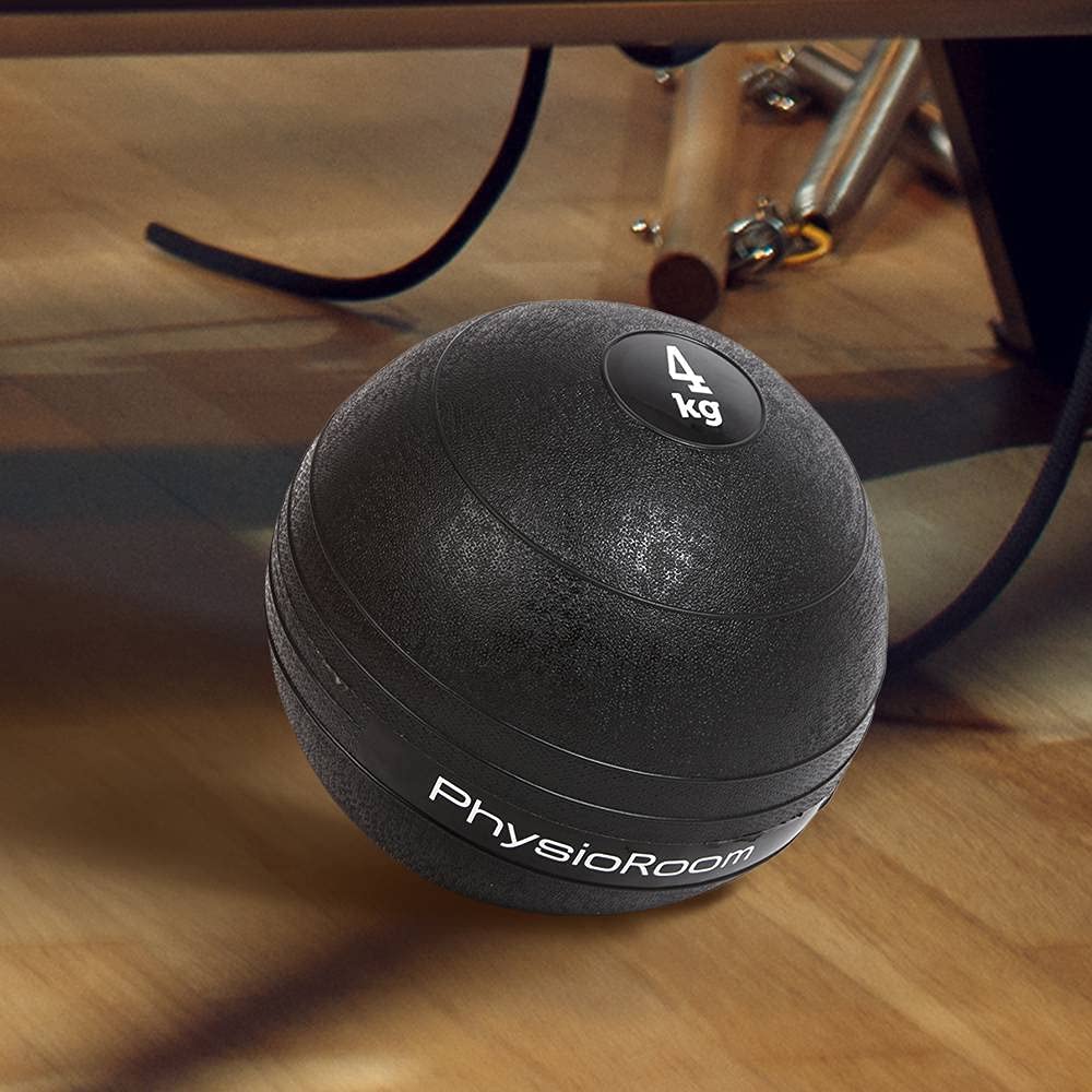 - PhysioRoom 4kg Medicine Ball Weight | Slam Ball Home Gym Fitness Workout Equipment -