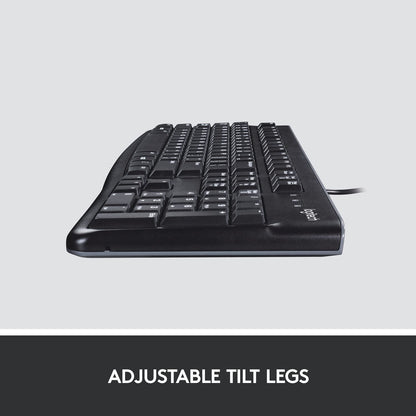 - Logitech K120 Wired Keyboard for Windows | USB Plug-and-Play | Full-Size | Spill-Resistant -