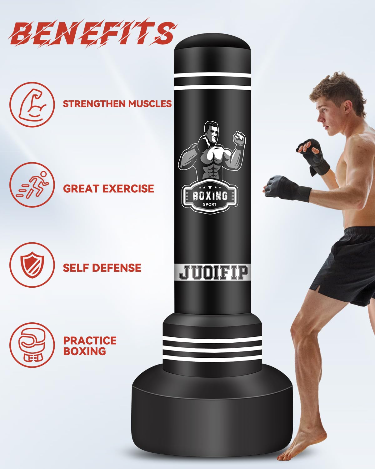 - Boxing Bags for Adults | 180cm Heavy Free Standing Punch Bag -