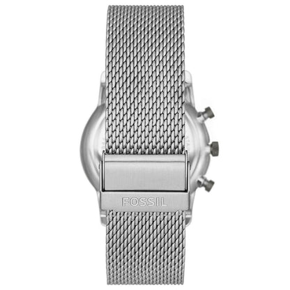 - Fossil Watch for Men Minimalist | Chronograph Movement | 42 mm Silver Stainless Steel Case with a Stainless Steel Mesh Strap | FS5944 -