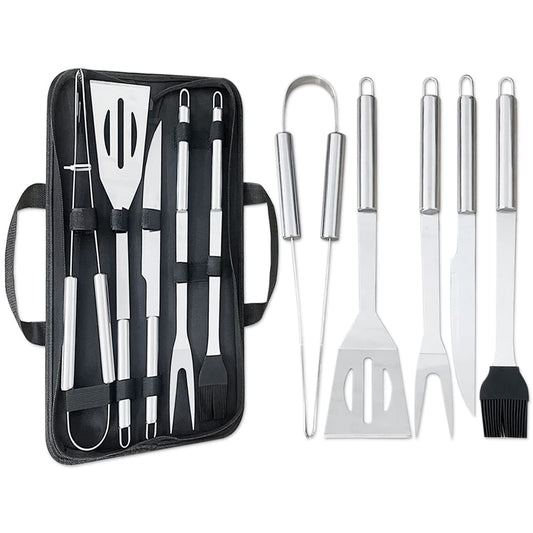 - Liujiami 5Pcs Professional BBQ Tools Set With Storage Bag -