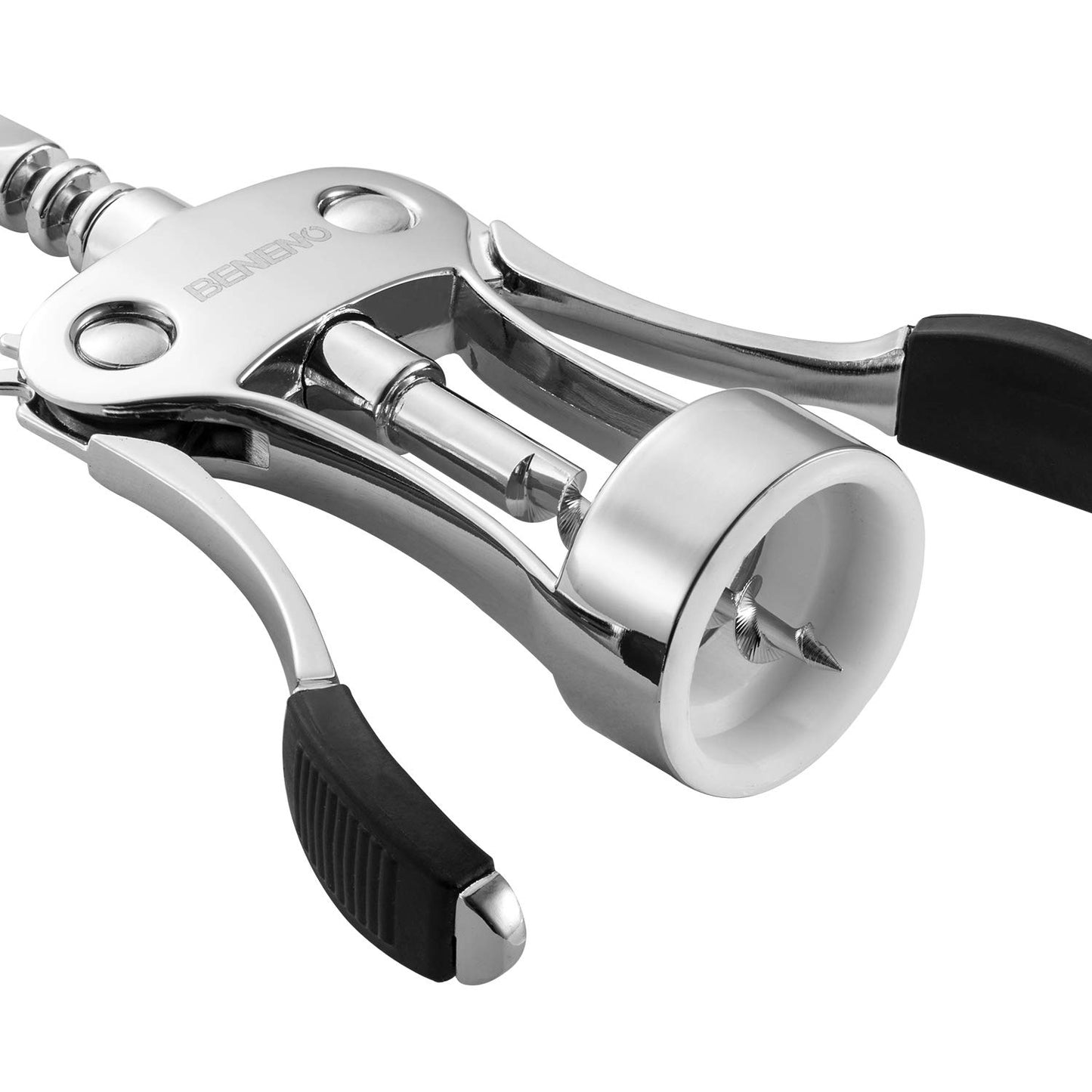 Corkscrew Bottle Opener, Beneno Premium Corkscrews Wine Bottle Opener with Multifunctional Corks and Caps Bottle Opener, Silver