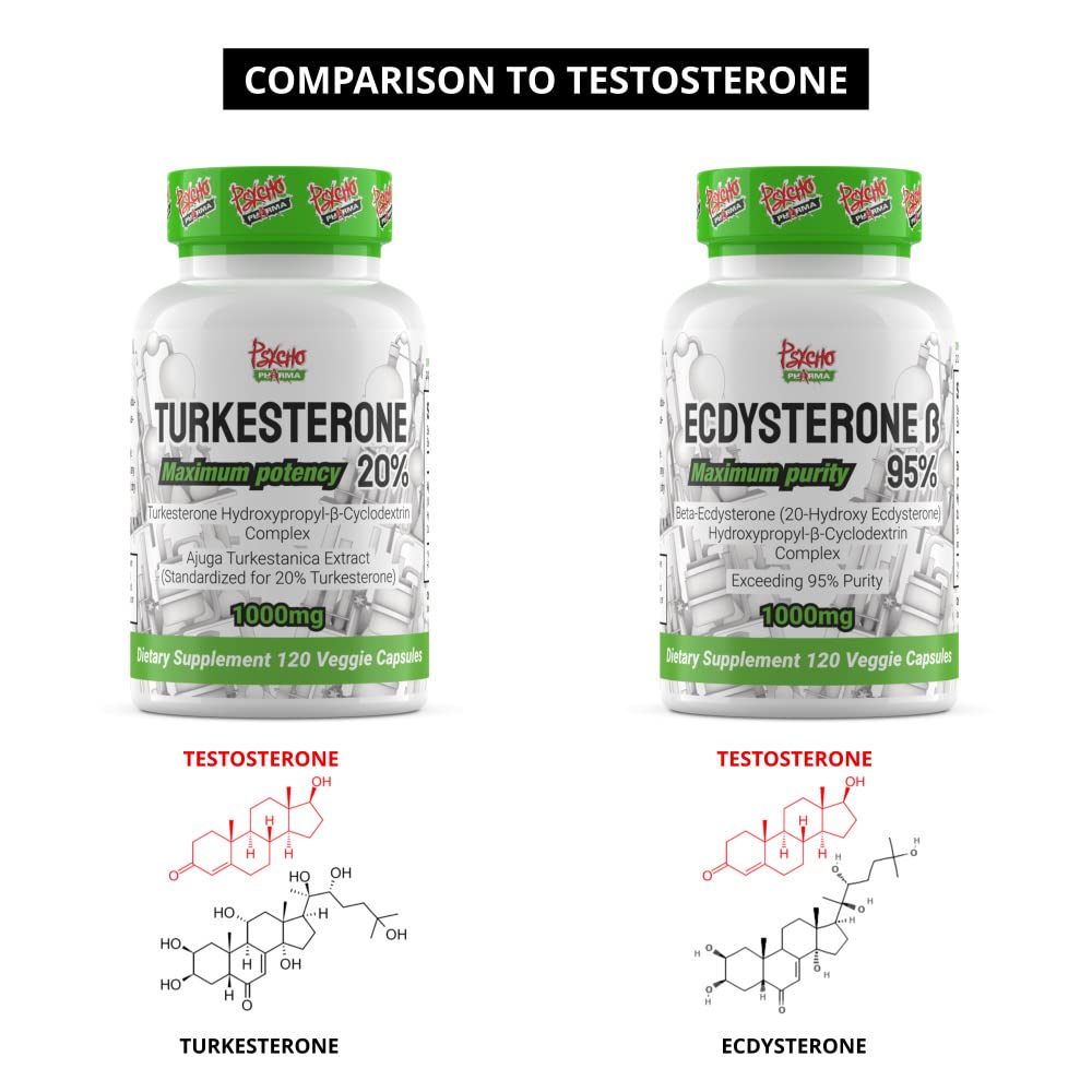 - Psycho Pharma Turkesterone 20% (1000 mg) | 120 count -