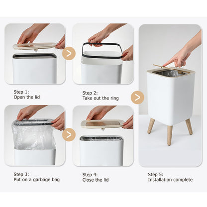 - U2PICK Mini Trash Bin with Lid -