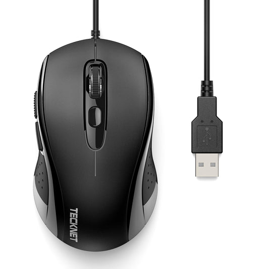 - TECKNET Wired Mouse | Mice Wired Optical USB Computer Mouse -