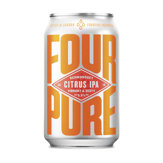 - Fourpure Citrus IPA | Naturally Brewed Vibrant & Zesty Pale Ale | Vegan (12 x 330ml Cans) -
