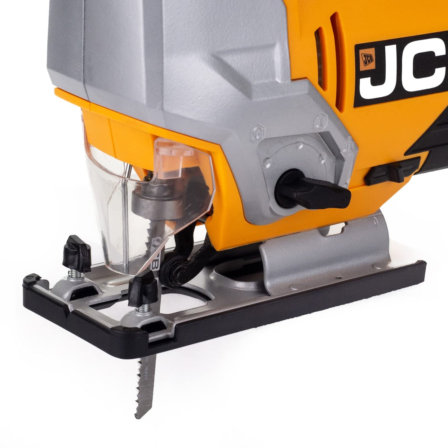 - JCB 240V Corded Jigsaw | 4 Pendulum Settings & Tool Free Blade Change | Variable Speed & Built in Dust Blower | Cutting Capacity of 100mm for Wood and 10mm for Metal | 800W -